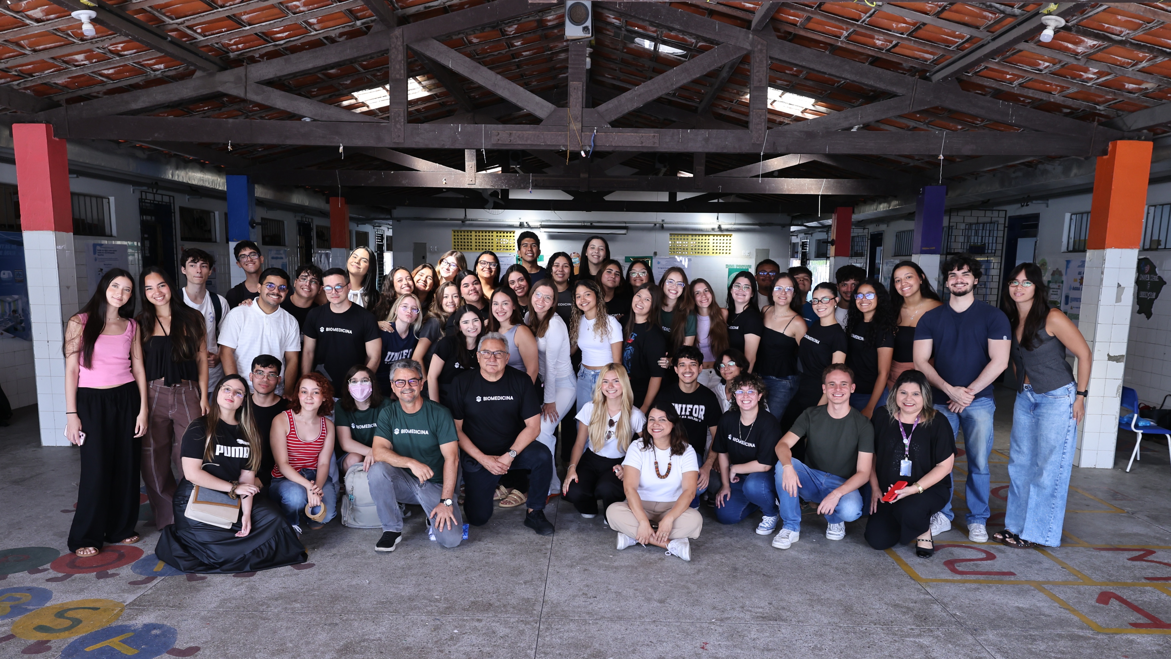 Alunos do 2º semestre do Curso de Biomedicina da Unifor - Foto: Ares Soares