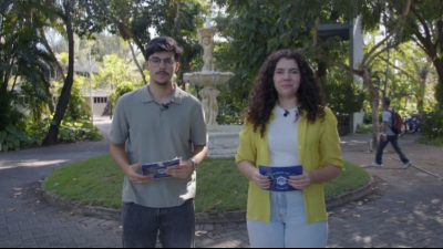 Marcelly Feitosa e Pedro Pinheiro apresentam a edição do telejornal (Foto: Leandro Pozo)