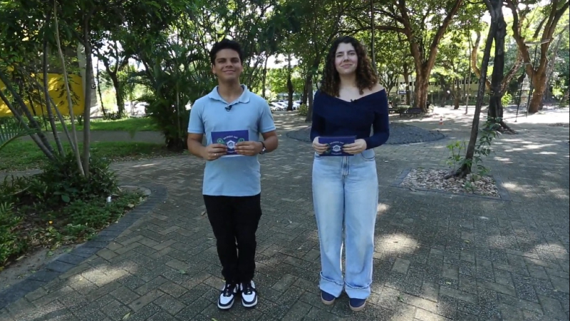 A quarta edição do telejornal é apresentada por Marcelly Feitosa e Matheus Marques, estudantes de Jornalismo da Unifor (Foto: Arquivo)