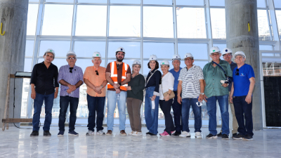Entre os destaques apresentados durante a visita está a utilização do sistema BubbleDeck, tecnologia construtiva aplicada às lajes da edificação (Foto: Ares Soares)