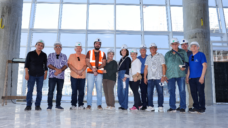 Entre os destaques apresentados durante a visita está a utilização do sistema BubbleDeck, tecnologia construtiva aplicada às lajes da edificação (Foto: Ares Soares)