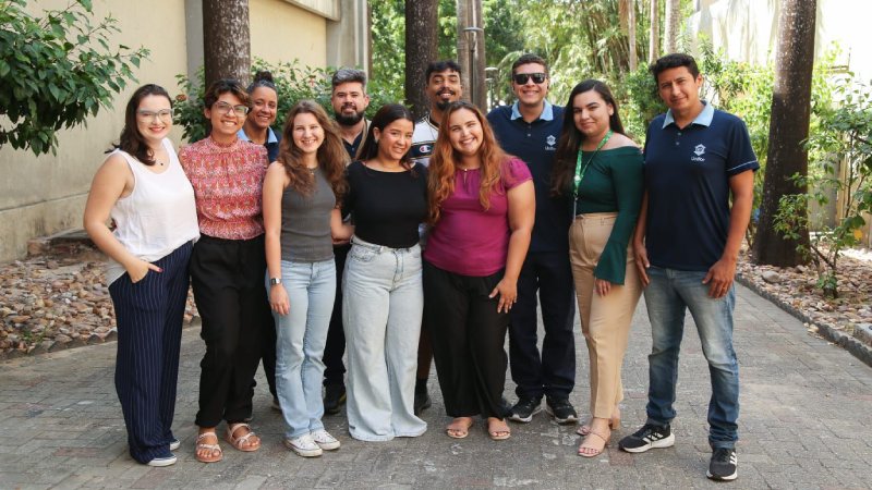 Estudantes e produtores da TV Unifor celebram participação no festival de cinema e audiovisual no Rio Grande do Sul (Foto: Victor Moreira e TV UNIFOR)