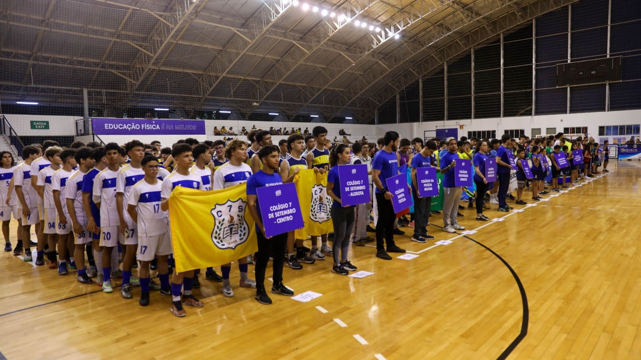 O Desafio Unifor de Escolas 2026 contará com as modalidades de vôlei, futsal, basquete, handebol, judô, corrida, E-futebol, Just Dance e Mario Kart. A iniciativa busca promover a integração entre os estudantes, incentivar a prática esportiva e aproximar jovens com potencial para o esporte universitário (Foto: Júlia Donato)