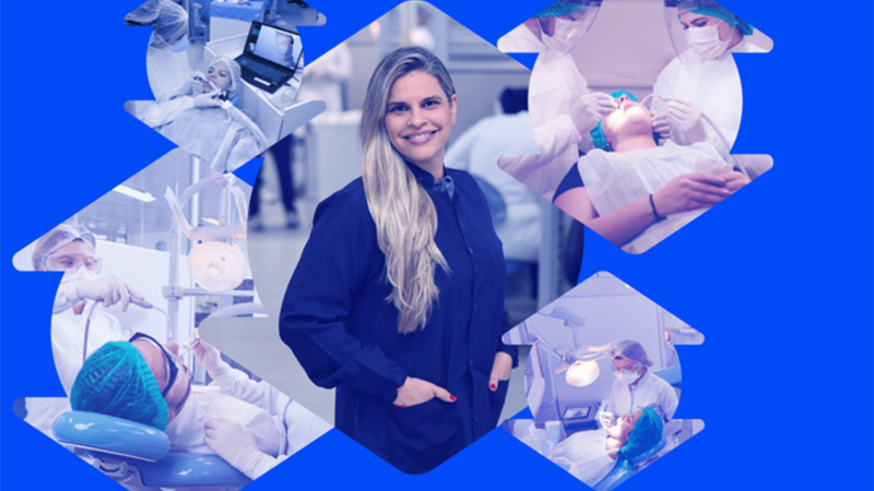 O conteúdo apresenta temas ligados à graduação em Odontologia e ao mercado de trabalho