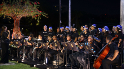 O evento de inauguração da árvore e luzes de Natal na Unifor ocorreu no fim de novembro (Foto: Marjorie Zaranza)