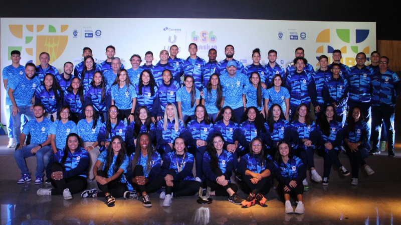 Delegação da Unifor durante os Jogos Universitários Brasileiros 2024, em Brasília (Foto: Arquivo Pessoal)