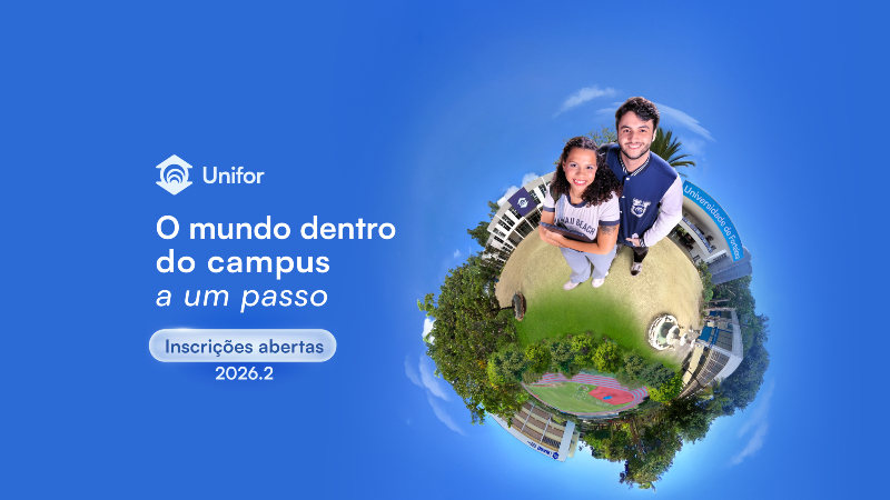 Vestibular presencial será aplicado em 17 de maio, no Campus da Unifor (Imagem: Divulgação)