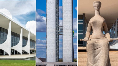 Sede dos Três Poderes em Brasília simboliza a divisão institucional que organiza o Estado brasileiro (Imagem: Câmara dos Deputados)