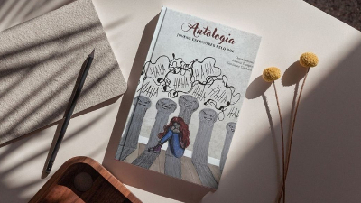 A capa do livro foi desenhada por uma aluna da Escola Yolanda Queiroz (Foto: Divulgação))