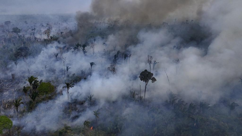 No mês de setembro, as fumaças ocuparam 60% do território brasileiro, segundo o Inpe (Foto: AFP)