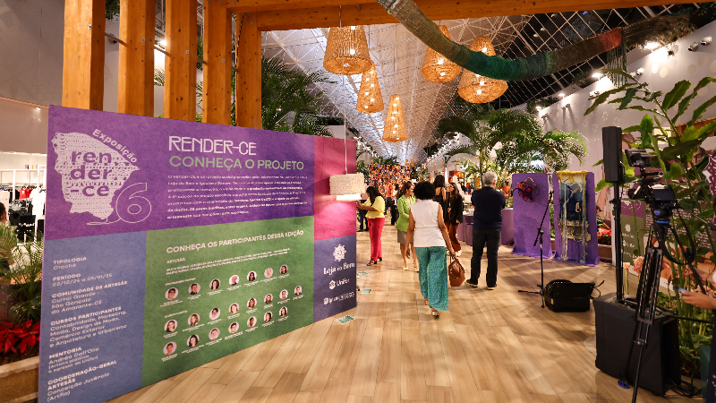 O shopping Iguatemi Bosque recebe a coleção Sertanear, do projeto Render-CE (Foto: Ares Soares)