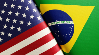 Em 2025, os EUA impuseram uma tarifa adicional de 10% sobre produtos brasileiros. Já em 2026, o governo de Donald Trump elevou a taxação em mais 40 pontos percentuais, fechando uma alíquota total de 50% para entrar no mercado norte-americano (Foto: Getty Images)