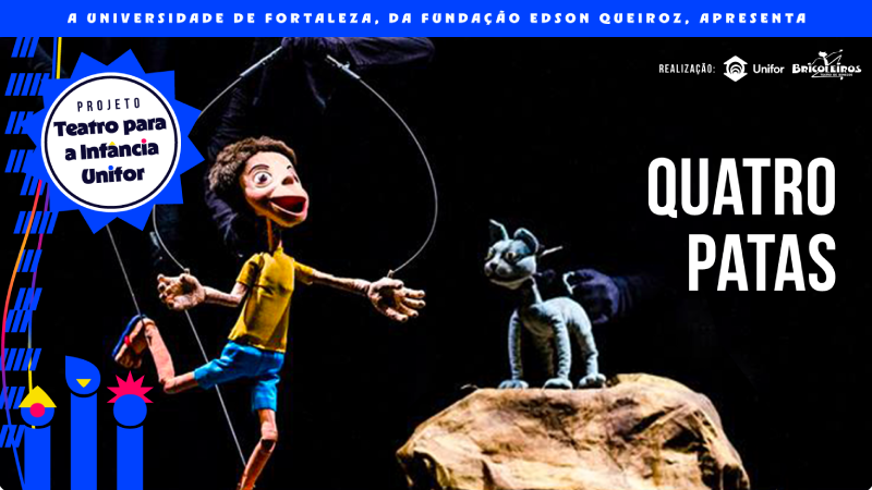 O espetáculo será encenado pelo grupo de teatro de bonecos de Fortaleza, Bricoleiros (Imagem: Divulgação)