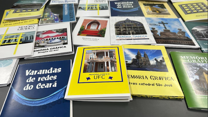 Prévia de produtos gráficos sobre a cidade de Fortaleza que serão expostos por alunos do curso de Design (Foto: Divulgação)