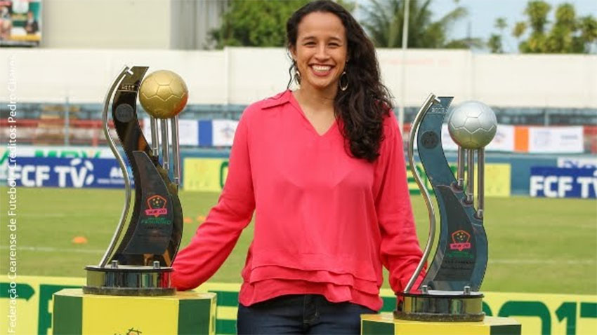 Tássia Ramos, psicóloga da Federação Cearense de Futebol (Foto: Pedro Chaves/FCF)