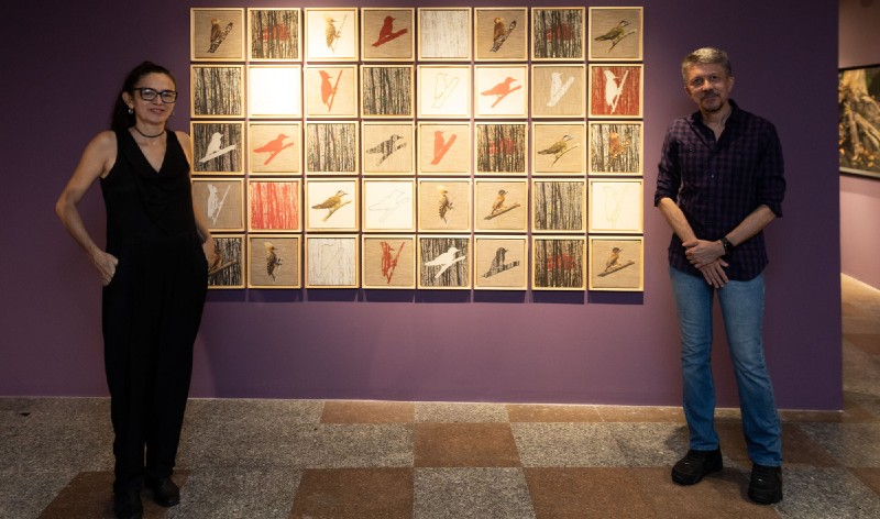 Mostra é inspirada nos ciclos da natureza. A curadora Izabel Gurgel e o artista Sérgio Helle conversam sobre a exposição em live com Taís Lopes. (Foto: Ares Soares)