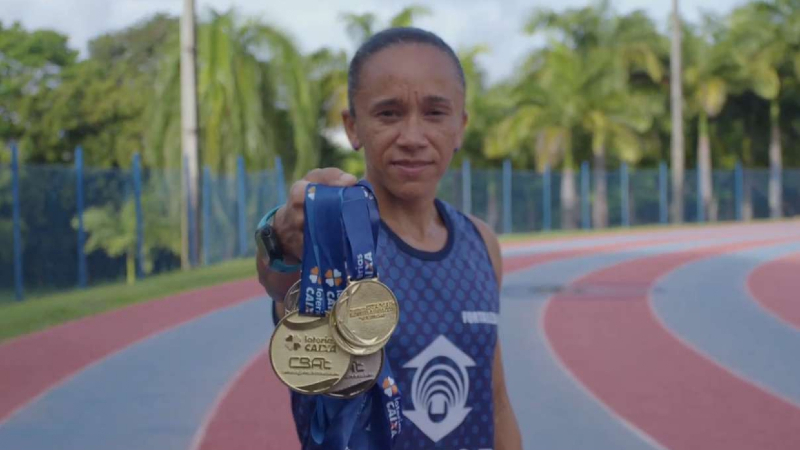 Atleta Pedrina Silva aborda trajetória no esporte (Foto: Emerson Ferreira)