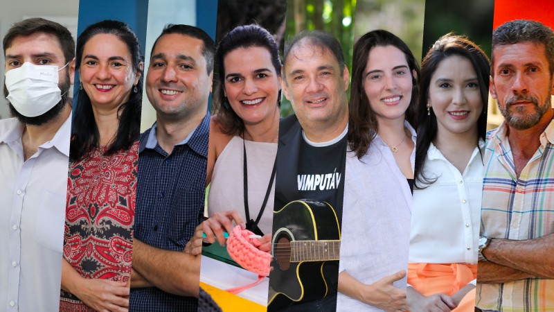 Os participantes da série de entrevistas que marca a semana do Dia do Professor (Fotos: Ares Soares)
