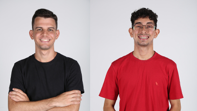 Davi Frota e Gabriel Alves, estudantes de Jornalismo da Unifor, apresentam o Unifor Notícias nesta sexta-feira, a partir das 17h30 (Foto: Divulgação)