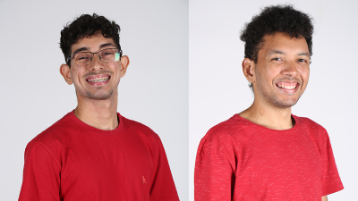 Davinilton Aguiar e Gabriel Alves, estudantes de Jornalismo da Unifor, apresentam o Unifor Notícias nesta sexta-feira, a partir das 17h30 (Foto: Divulgação)