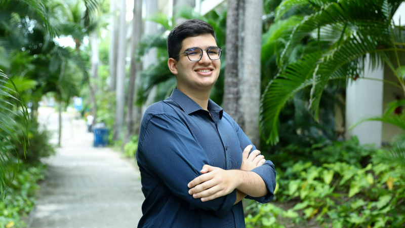 Para Demétrio, estudante dos cursos de Direito e de Ciências Econômicas da Unifor, a experiência reafirmou seu interesse em atuar na diplomacia (Foto: Marjorie Zaranza)