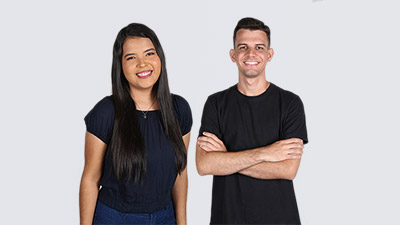 Misaelly Silva e Davi Frota, estudantes  de Jornalismo da Unifor, apresentam o Unifor Notícias nesta sexta-feira, a partir das 17h30 (Foto: Divulgação)