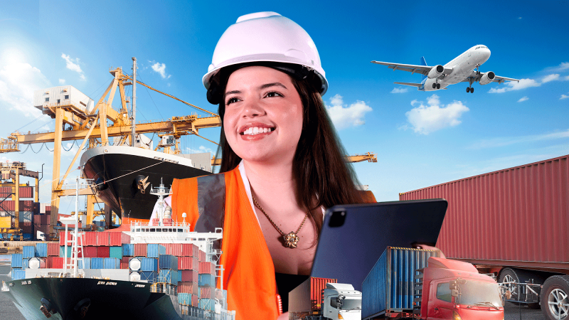 Na Unifor, a formação em Comércio Exterior alia base técnica sólida, visão estratégica e vivência prática para preparar profissionais capazes de se destacar em um mercado cada vez mais desafiador e dinâmico (Foto: Ares Soares / Arte: Luiz Gonzaga)