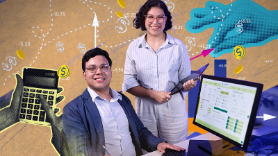 Estudantes do curso de Ciências Econômicas da Unifor realizam trabalho de impacto com a produção de boletins, índices e relatórios em um processo de formação de excelência que os destaca no mercado (Foto: Ares Soares / Arte: Luiz Gonzaga)