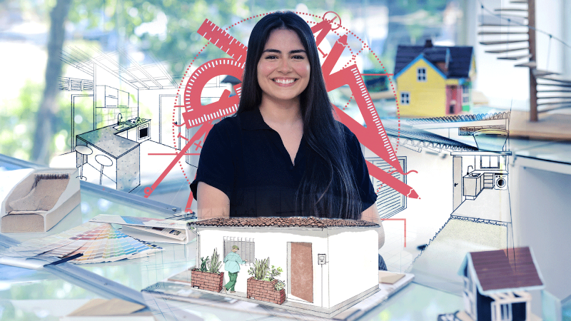 Implantada no início de 2025, disciplina pioneira na formação em arquitetura e urbanismo do Brasil tem como foco melhorias em habitações de interesse social nesse primeiro ano de aplicação (Foto: Ares Soares / Arte: Luiz Gonzaga)