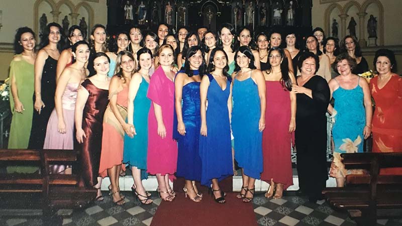 Turma de formandos em Psicologia, 2003.1. Foto: Arquivo pessoal.