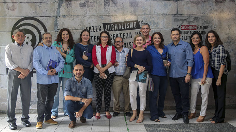 Professores da Unifor participam da recepção de boas-vindas dos alunos do curso de Jornalismo no semestre 2018.2 (Foto: Luis Carlos)