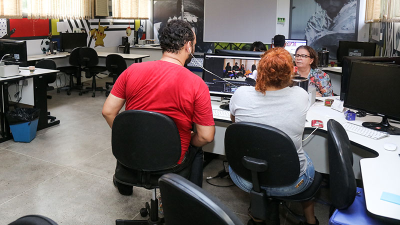 O Laboratório de Mídias Digitais (Labomídia) é o espaço de experimentação, criação, produção e realização de conteúdos e projetos audiovisuais do curso de Cinema e Audiovisual da Unifor. (Foto: Ares Soares/Arquivo)