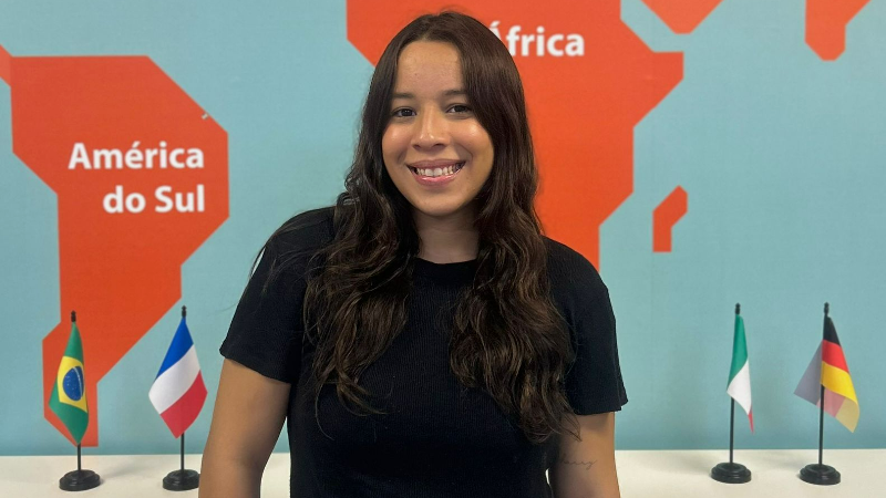 Além de participar da Model UE 2025, Lara também já atuou com Oficial de Ligação do Grupo de Trabalho sobre Emprego no último G20, que aconteceu em Fortaleza no ano passado (Foto: Arquivo pessoal)