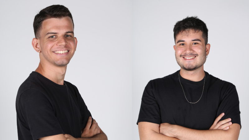 Ravel Araújo e Davi Frota, estudantes de Jornalismo da Unifor, apresentam o Unifor Notícias nesta sexta-feira, a partir das 17h30 (Foto: Divulgação)