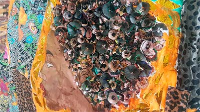 Obra coletiva de alunos de escolas públicas do município de Campo Limpo Paulista (SP) celebrando o Dia da Consciência Negra (Foto: Divulgação/Departamento de Comunicação de Campo Limpo Paulista)