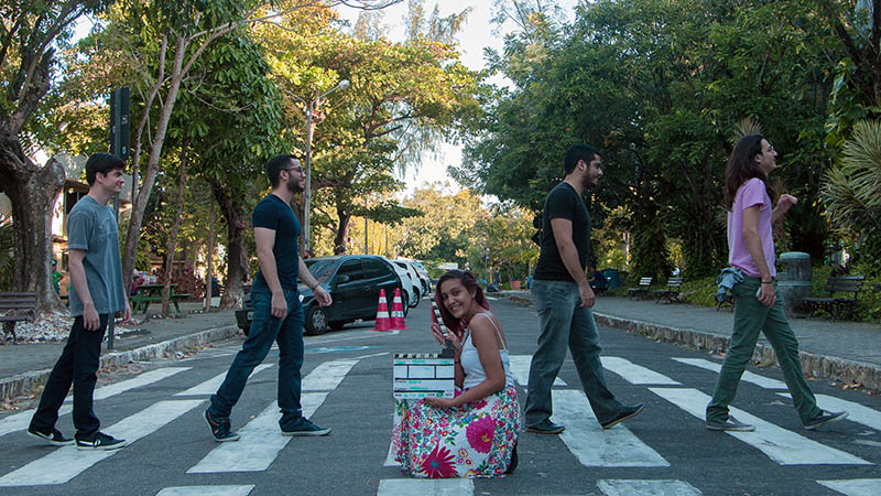 Alunos do curso de Cinema e Audiovisual da Unifor realizaram experiências práticas nas disciplinas CineExperiência (Foto: Thomaz Cavalcante)