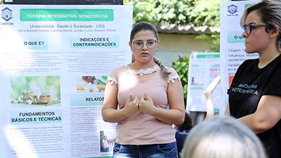 O Ciclo de Apresentações dos TCC's Unificados reúne os Trabalhos de Conclusão de Curso dos alunos dos cursos de Saúde (Foto: Ares Soares/Unifor)