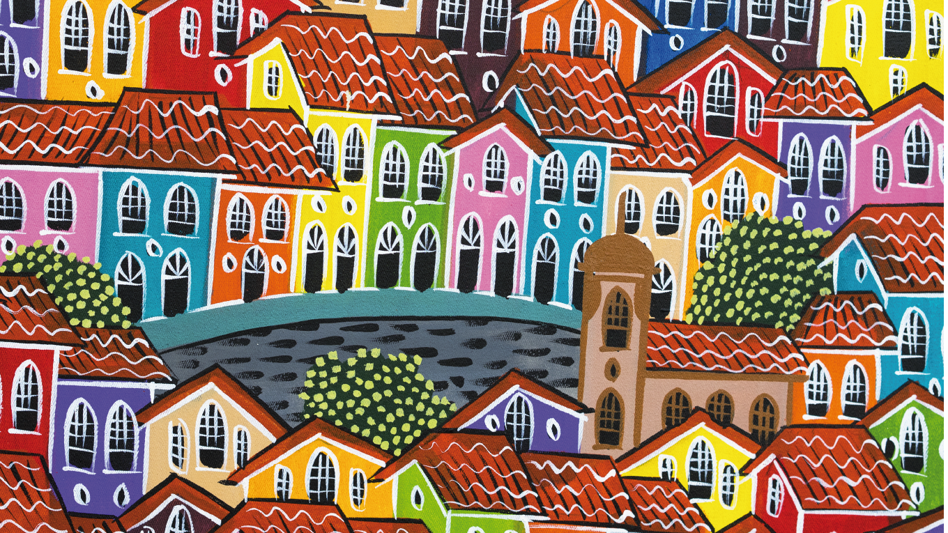 Pintura que faz referência a arte cearense