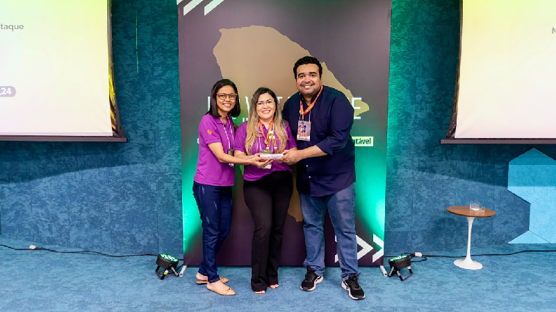 A equipe apresentou uma tecnologia desenvolvida para reduzir a sobrecarga operacional de mulheres empreendedoras da cadeia da moda e ampliar o acesso à digitalização (Foto: Arquivo pessoal)