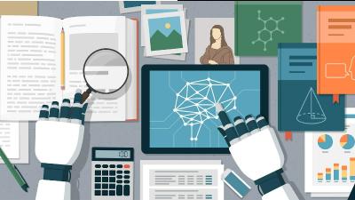 A inteligência artificial pode ser um recurso valioso para auxiliar a produção acadêmica, mas precisa ser utilizada com cautela (Ilustração: Getty Images)