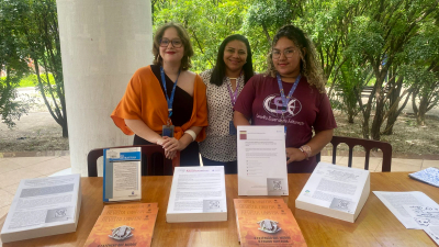 Maria Eduarda Euzebio, Gabriela Gomes e Helouise Moraes, parte da equipe do CSE (Foto: Arquivo pessoal)