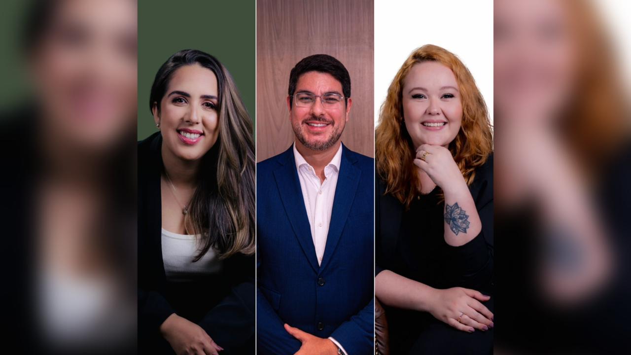 Os palestrantes: Camila Tabatinga, João Victor Mapurunga e Mirla Dantas. Fotos: arquivo pessoal