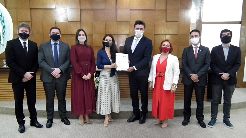 A cerimônia de lançamento aconteceu no auditório da Procuradoria Geral de Justiça (PGJ). Foto: MPCE/Divulgação