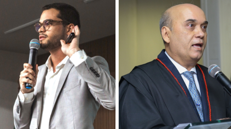 Advogado Iago Capistrano e desembargador Luciano Lima, da esquerda para a direita, vão ministrar a aula inaugural (Imagem: Arquivo Pessoal)