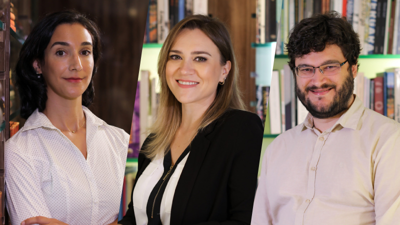 O minicurso será ministrado pelos docentes Marina Figueiredo, Daiane Neutzling e Fábio Marquesan, da esquerda para a direita respectivamente (Fotos: Ares Soares)