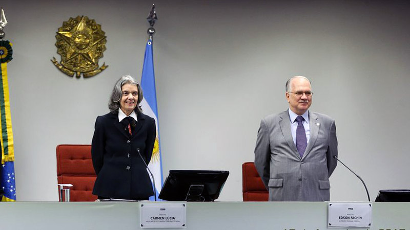 Os ministros do Supremo Tribunal Federal (STF) Cármen Lúcia e Luiz Edson Fachin (Foto: Marcelo Camargo/Agência Brasil)