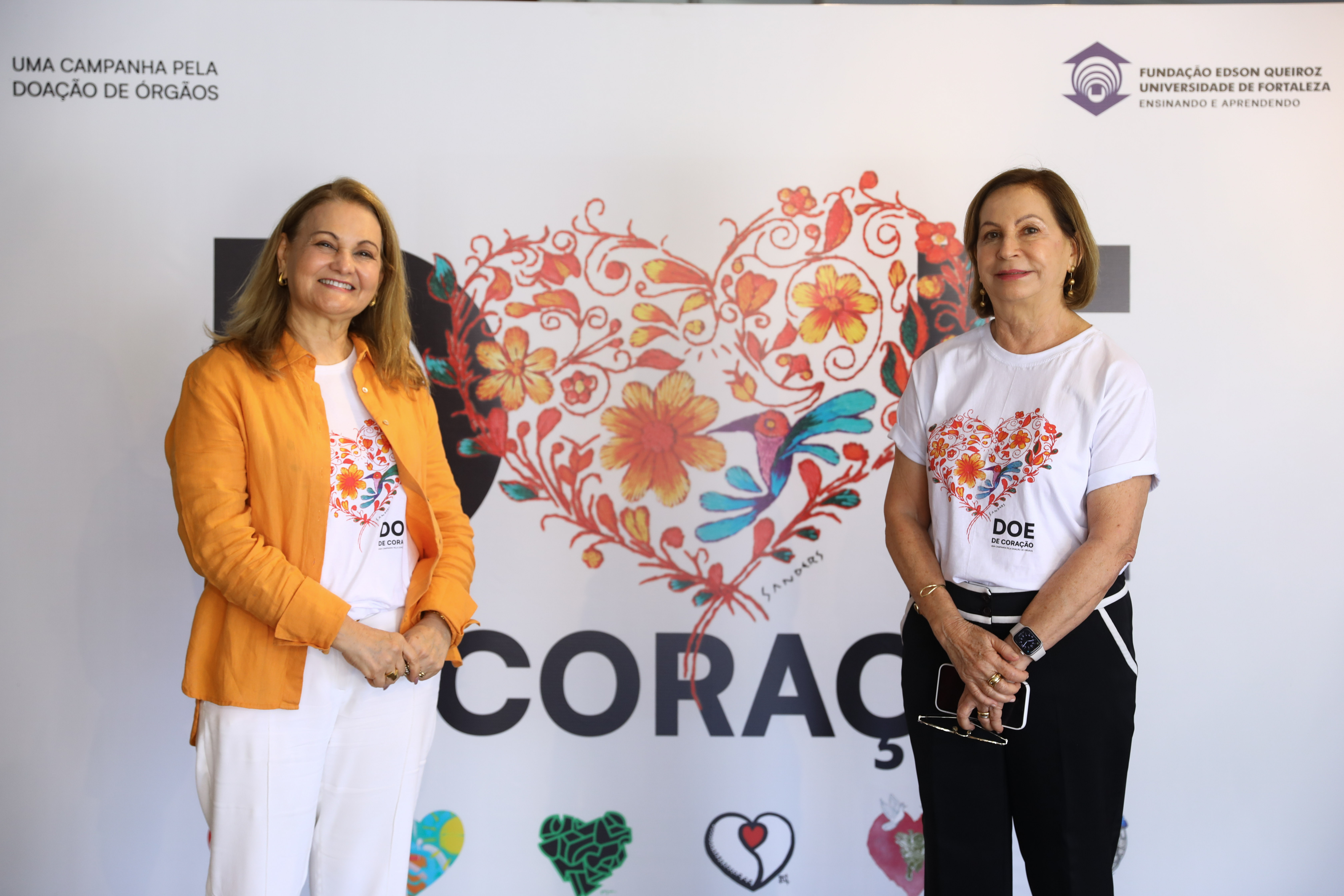 A Presidente da Fundação Edson Queiroz, Lenise Queiroz Rocha, e a Reitora da Unifor, Fátima Veras (Foto: Ares Soares)