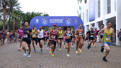 Neste ano, a Corrida Unifor contou com percursos de 5 km e 10 km, além de provas exclusivas para Pessoas com Deficiência e a Corrida Kids (Foto: Ares Soares)