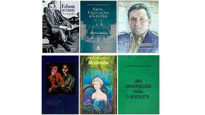 Diversos livros contam um pouco da rica história da Universidade e estão disponíveis na Biblioteca Central da Unifor (Fotos: Divulgação)
